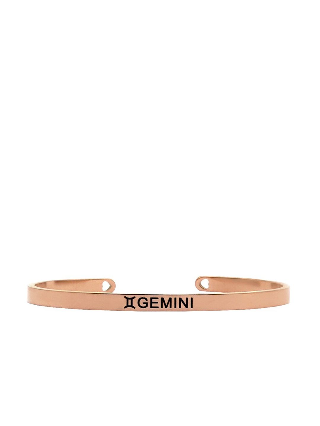 JOKER & WITCH Rose Gold-Plated Gemini Zodiac Cuff Bracelet Price in India