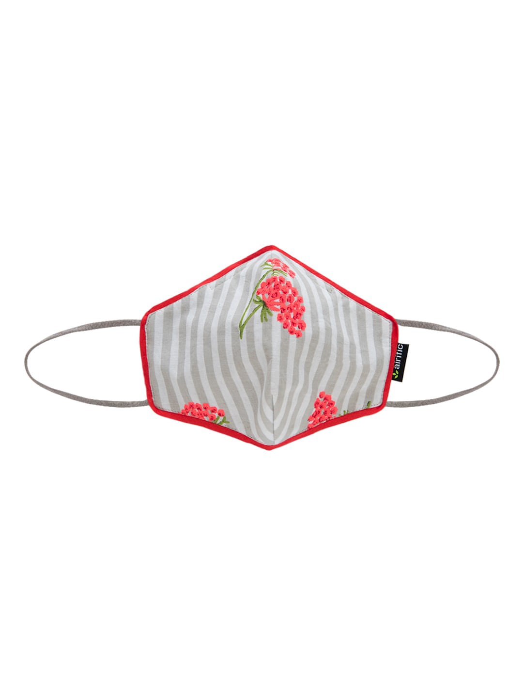 Airific Unisex Grey & Red Printed 3-Ply Airific 2.0 Ixora N95 Mask Price in India