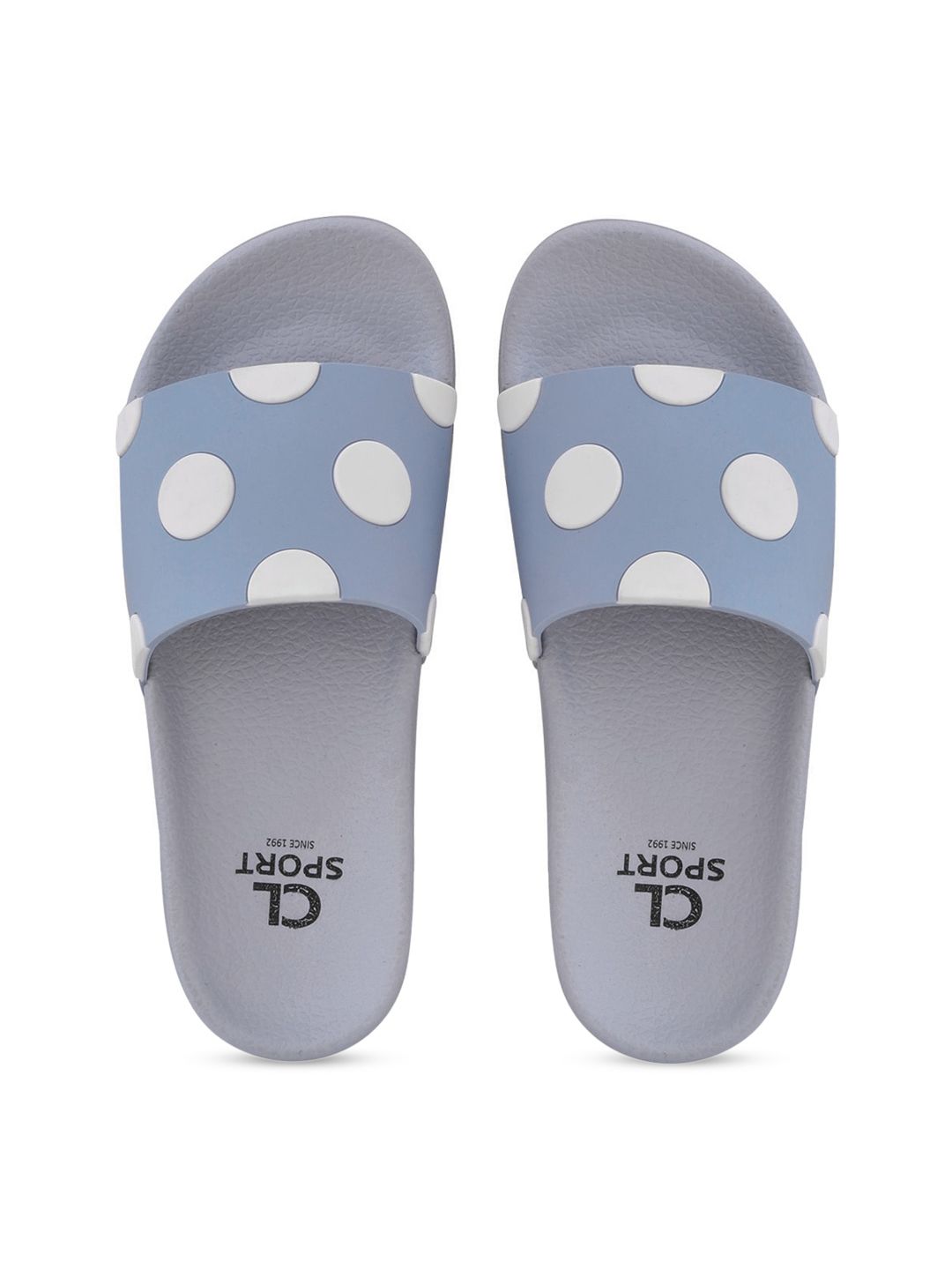 Carlton London sports Women Blue & White Printed Sliders Price in India