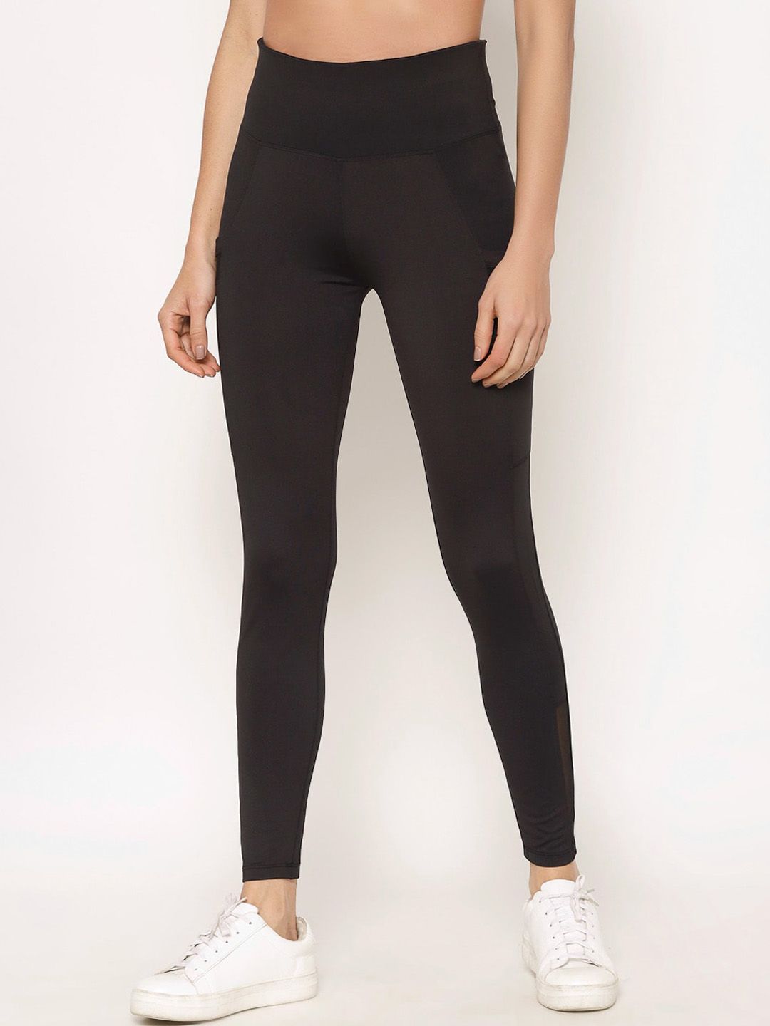 SAPPER Women Black Solid Mid-Rise Track Pants Price in India