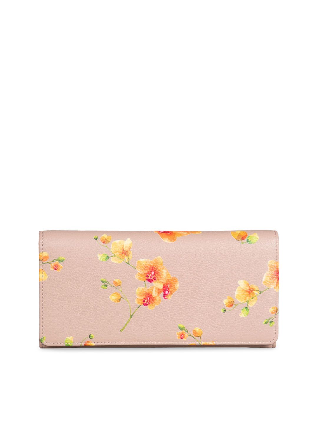 MAI SOLI Women Pink Printed Two Fold Leather Wallet Price in India