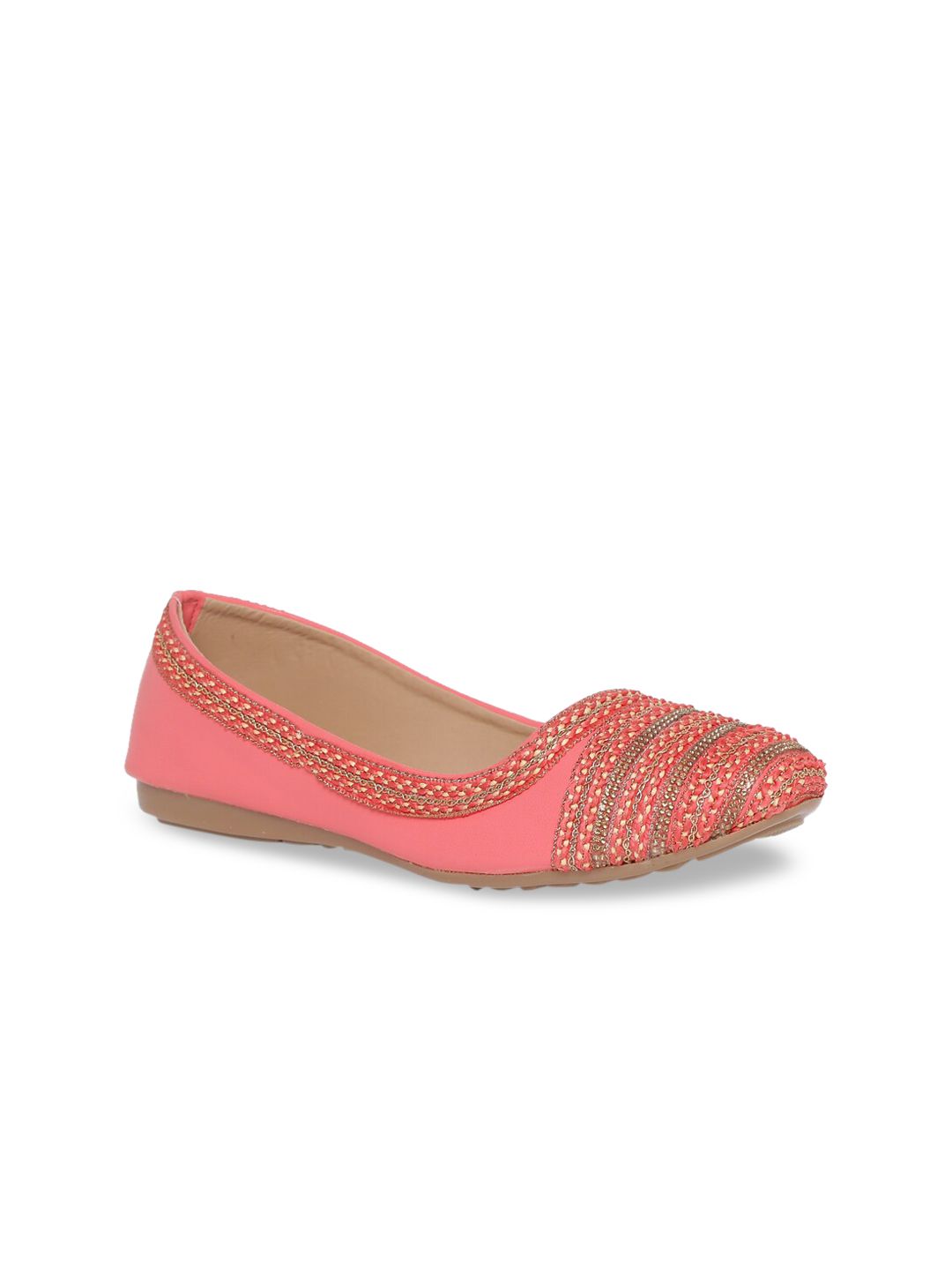 Padvesh Women Pink Embellished Ballerinas