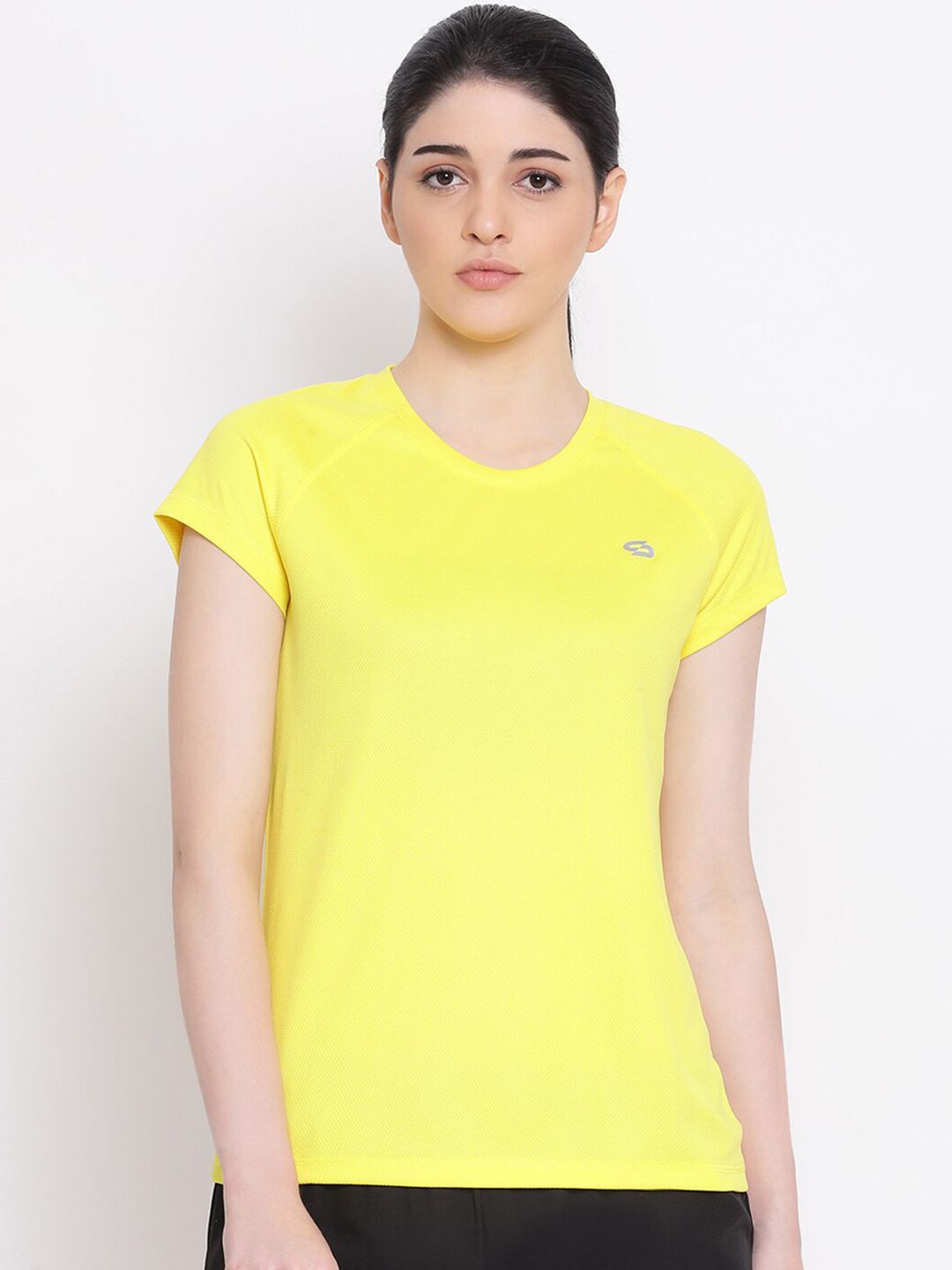 Spolei Women Yellow Solid T-shirt