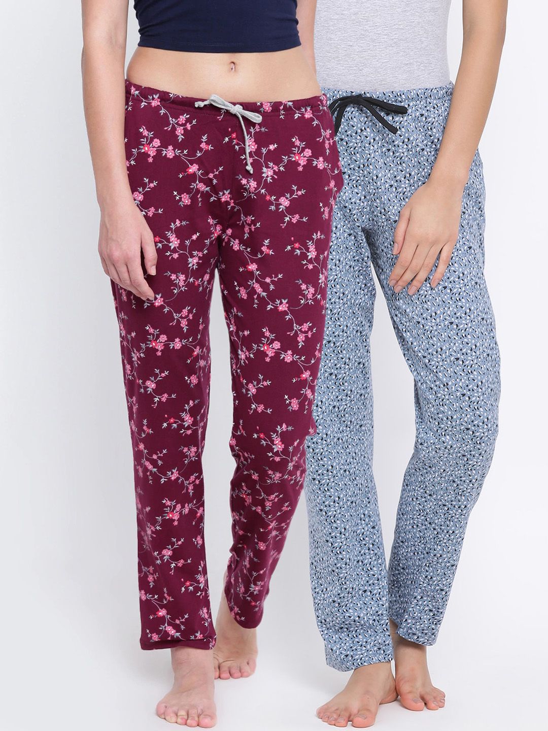 Kanvin Women Pack Of 2 Printed Lounge Pants Price in India