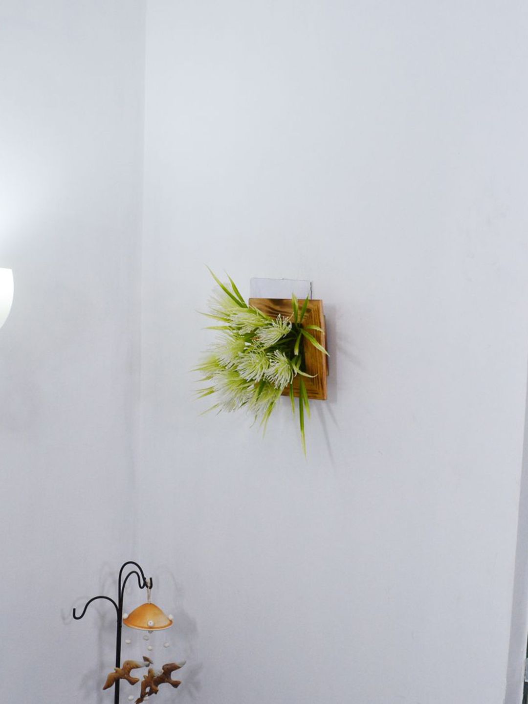 fancy mart White & Green Artificial Wall Seed Plant Hanging Panel Price in India