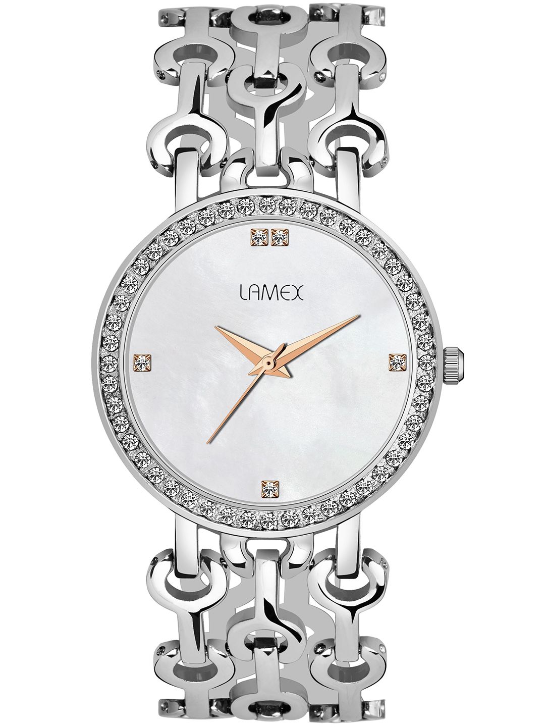 LAMEX Women Silver-Toned Analogue Watch Price in India