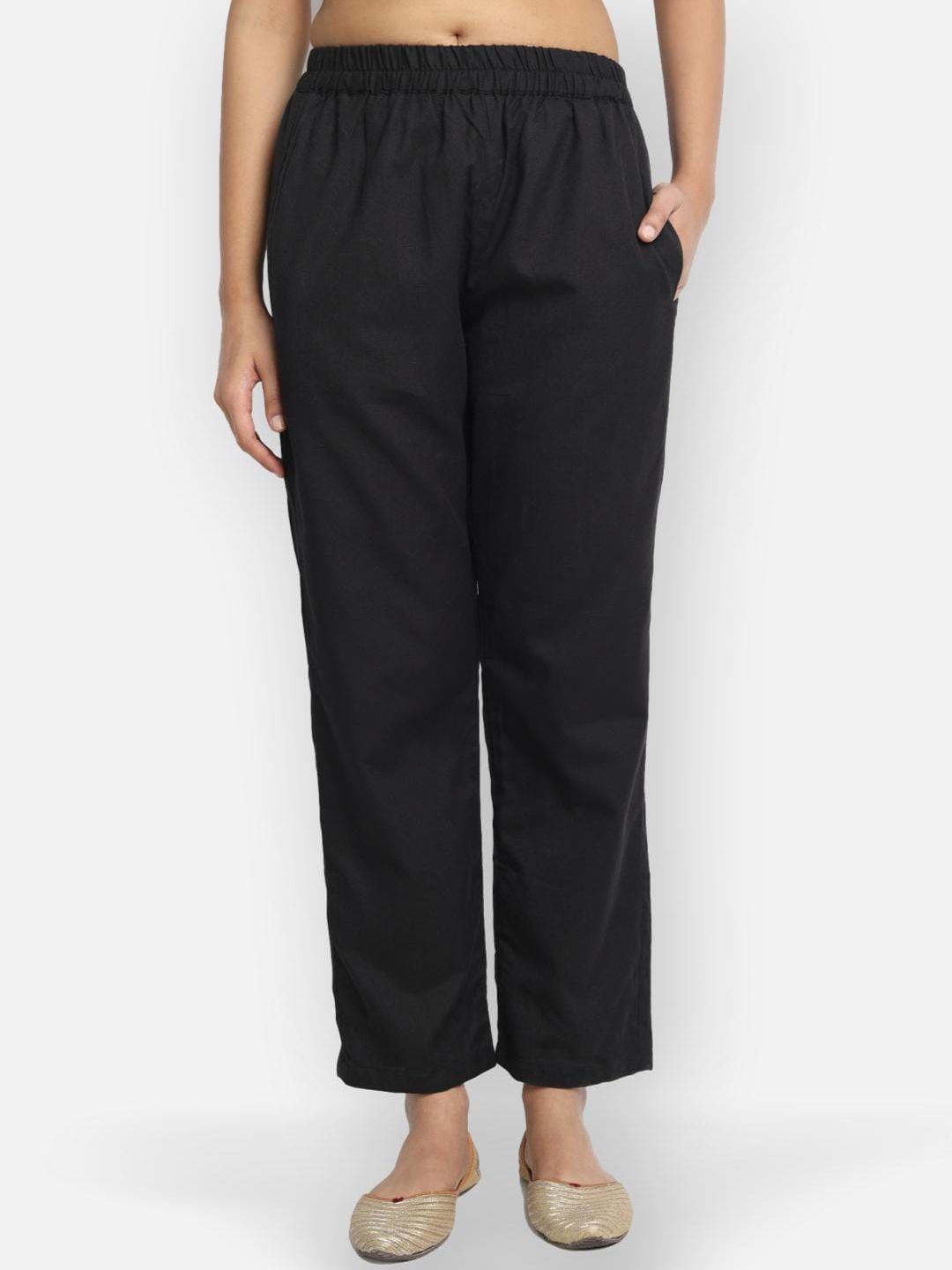 Molcha Women Black Solid Pant Palazzos