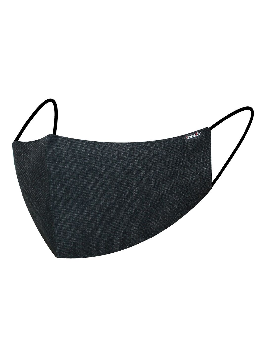 inocenCia Adults Charcoal Grey Solid 2-Ply Reusable Outdoor Mask Price in India