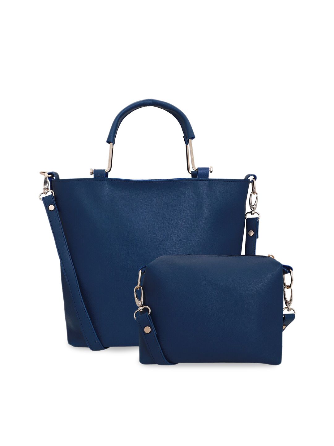 Lapis O Lupo Blue Solid Handheld Bag With Pouch Price in India