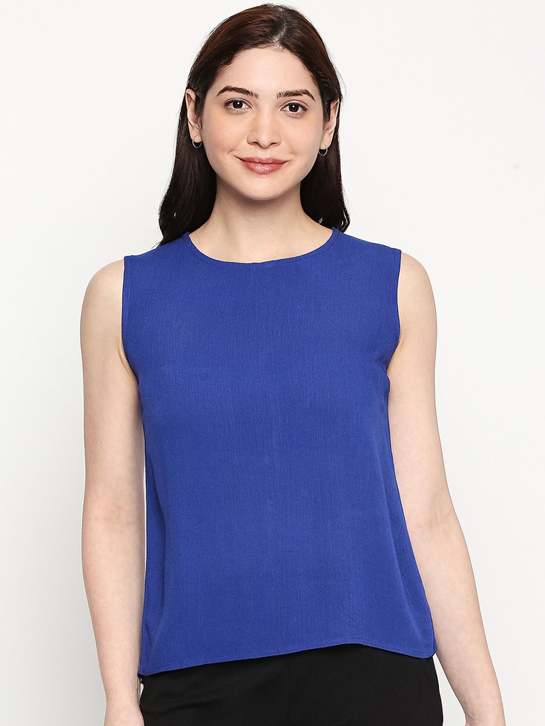 inocenCia Women Blue Solid Top