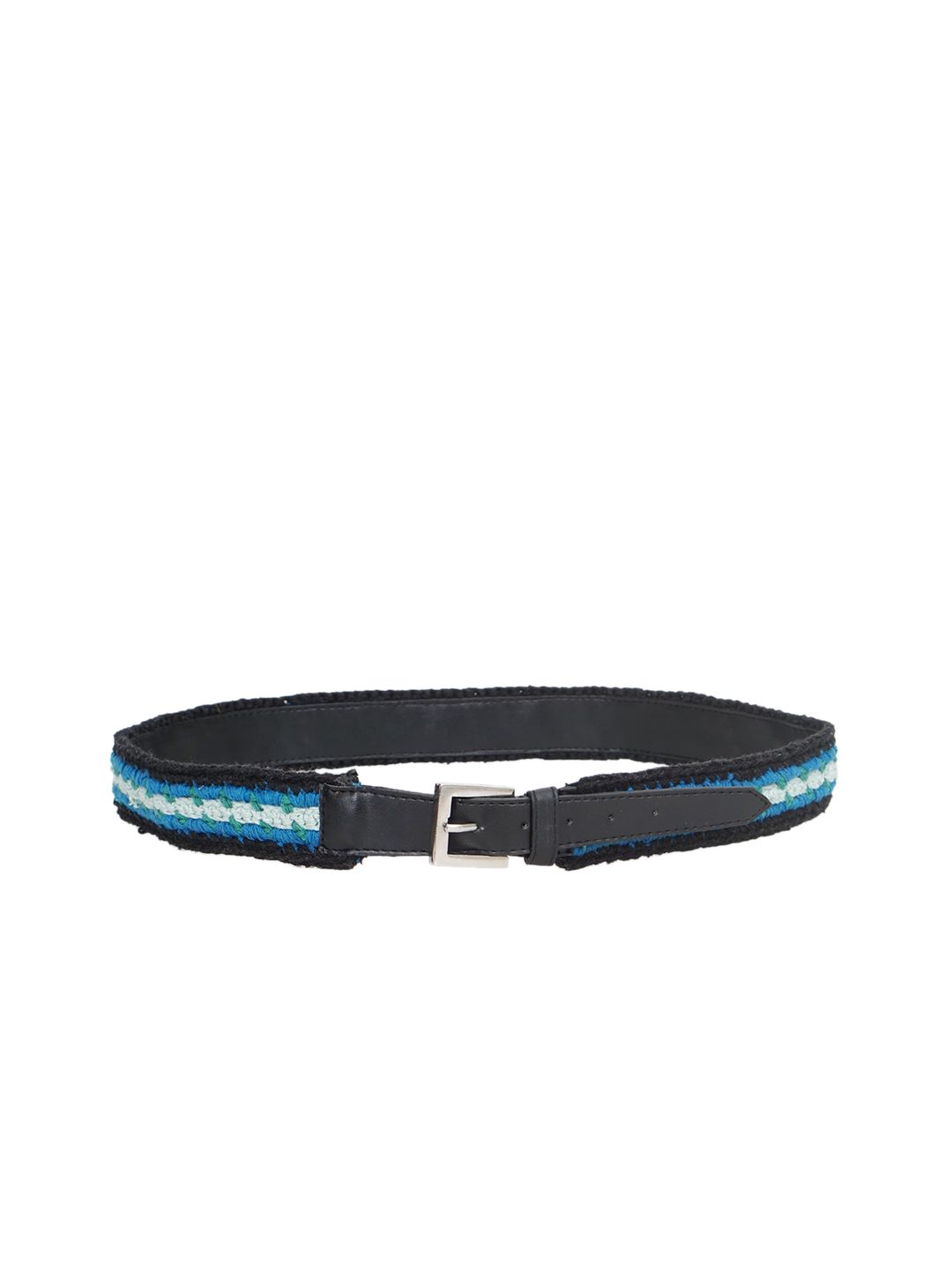 Diwaah Women Blue & Black Woven-Design Belt Price in India