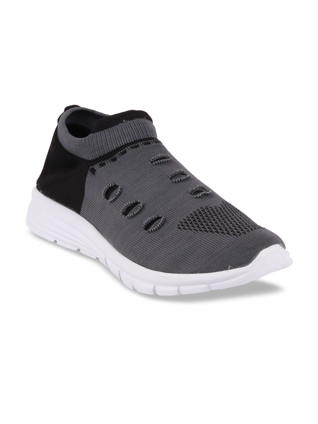 FAUSTO Men Grey Canvas Walking Shoes