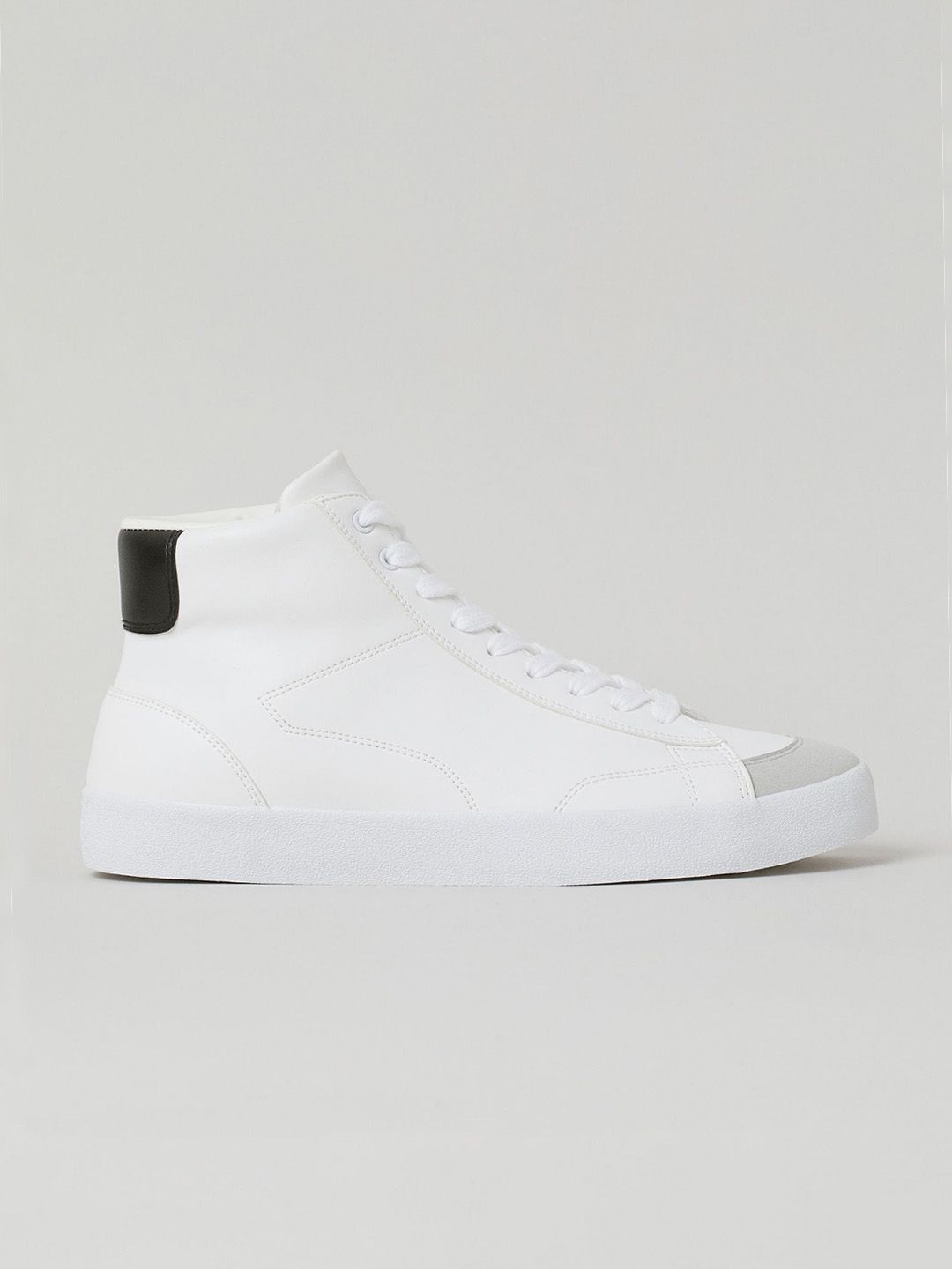 H&M Men White Hi-Top Trainers