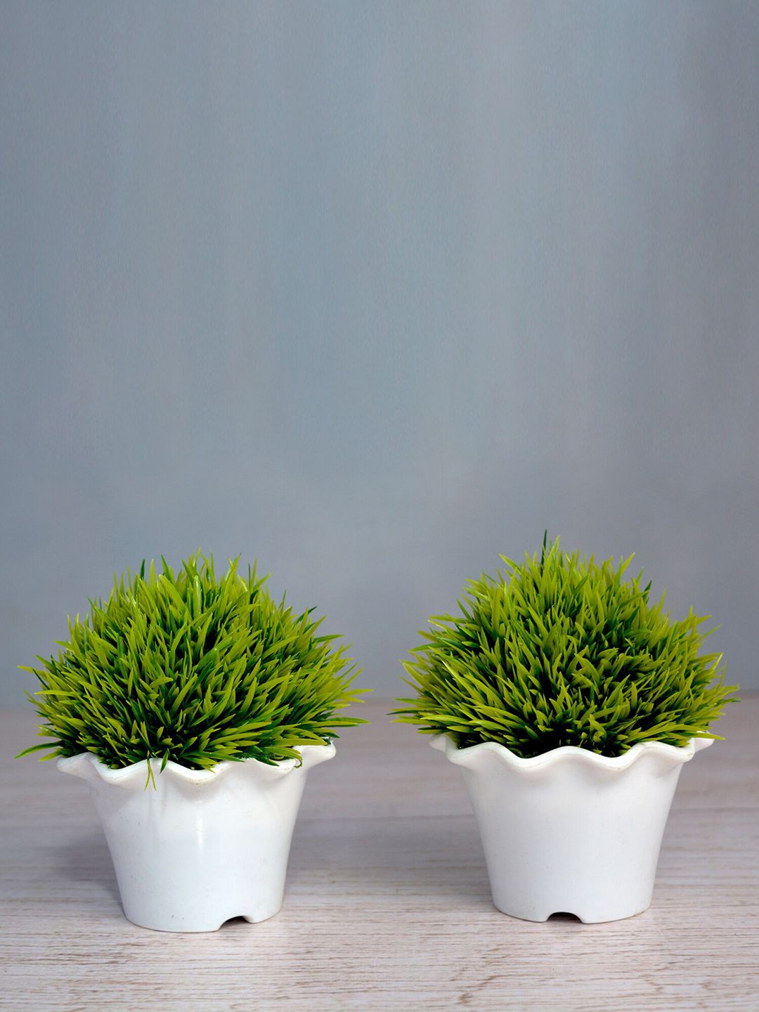 fancy mart Set of 2 Green Artificial Grass Topiary Price in India