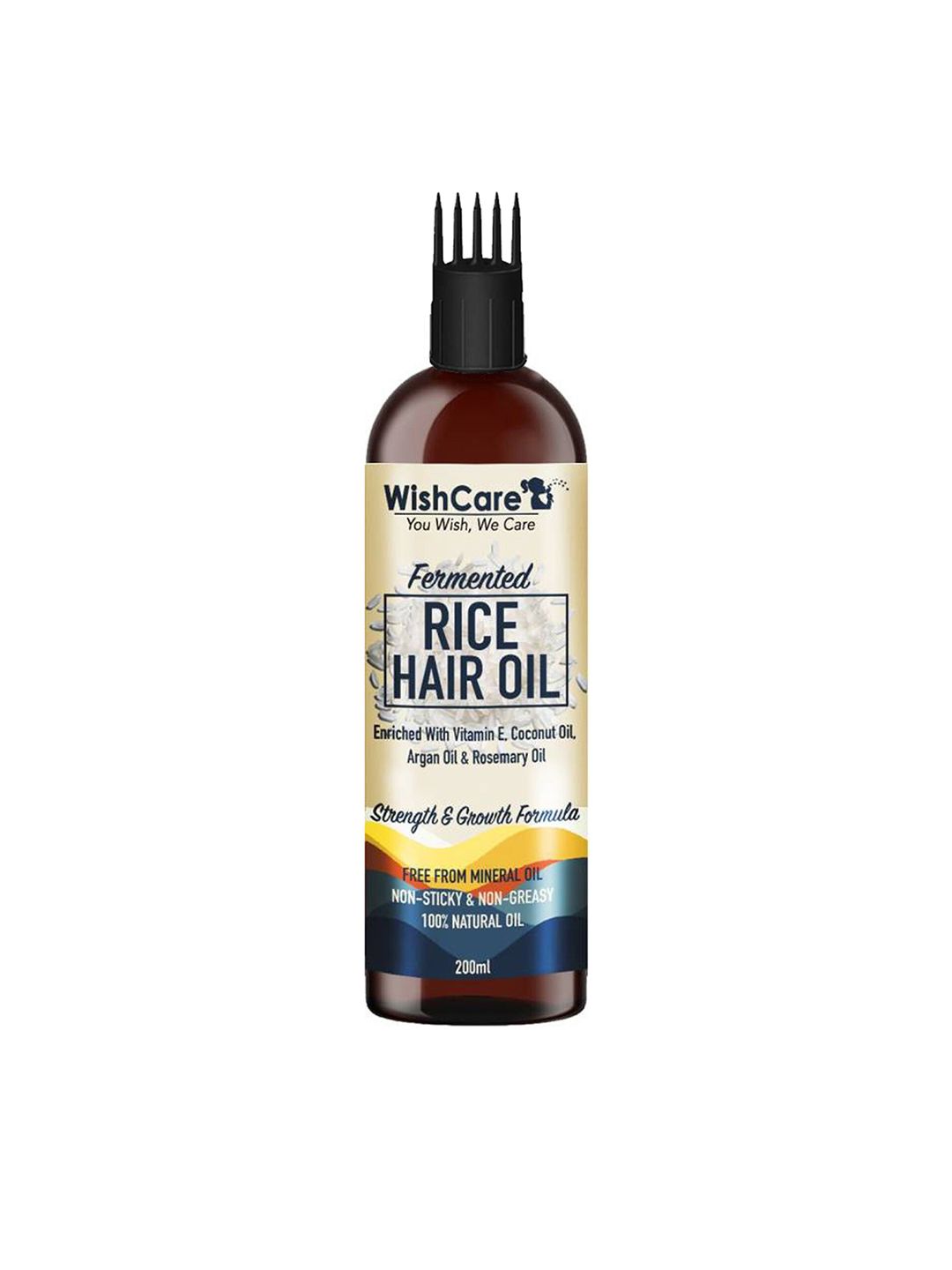 WishCare Fermented Rice Hair Oil- Increases Strength & Promotes Growth - 200 ml Price in India