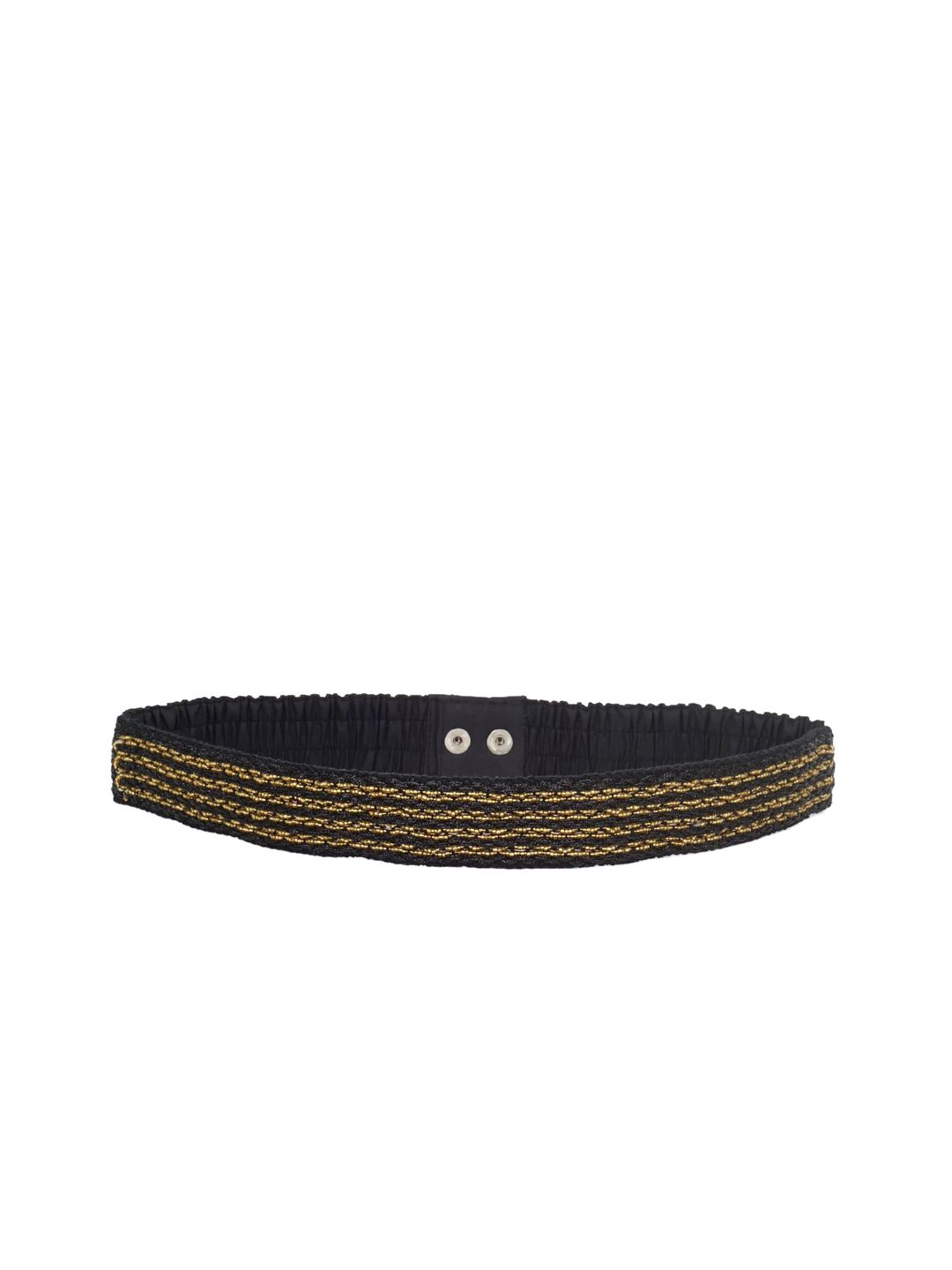 Diwaah Women Black & Yellow Embellished Belt Price in India