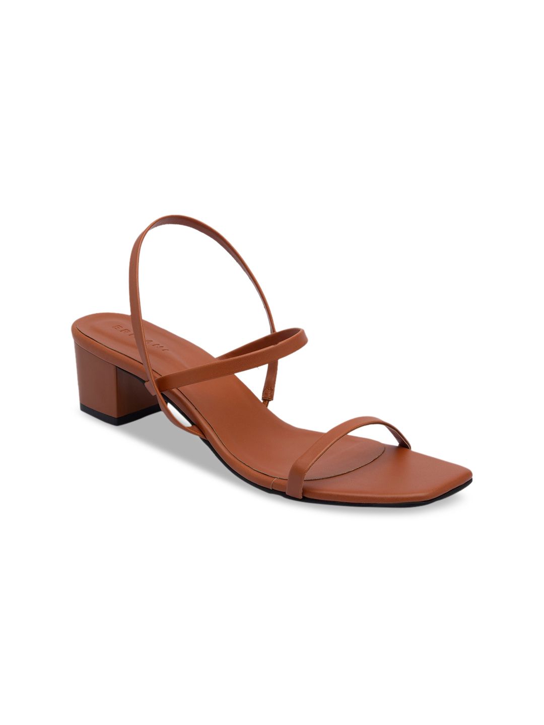 ERIDANI Women Tan Brown Solid Heels Price in India