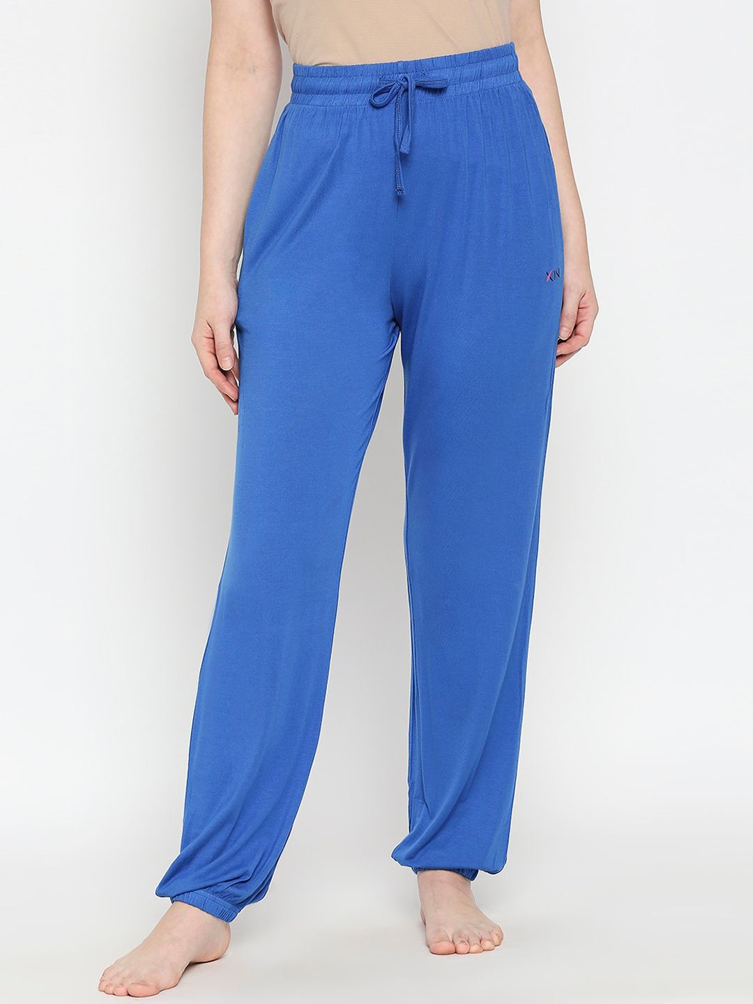 XIN Women Blue Solid Lounge Pants Price in India