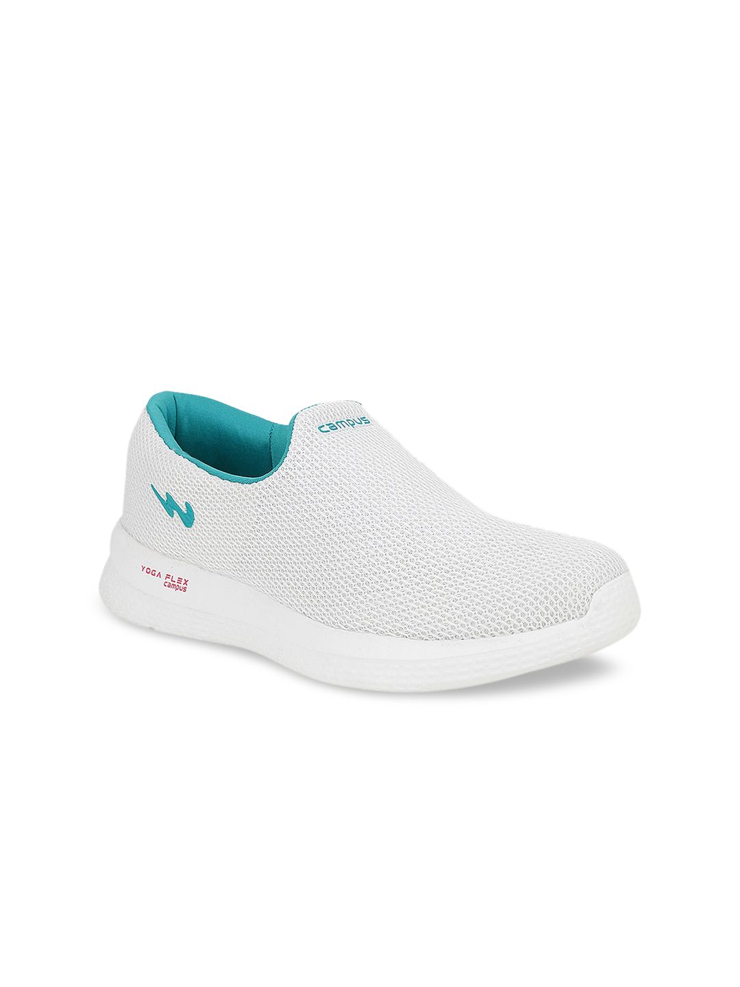 Campus Women White Mesh Walking Shoes Price in India