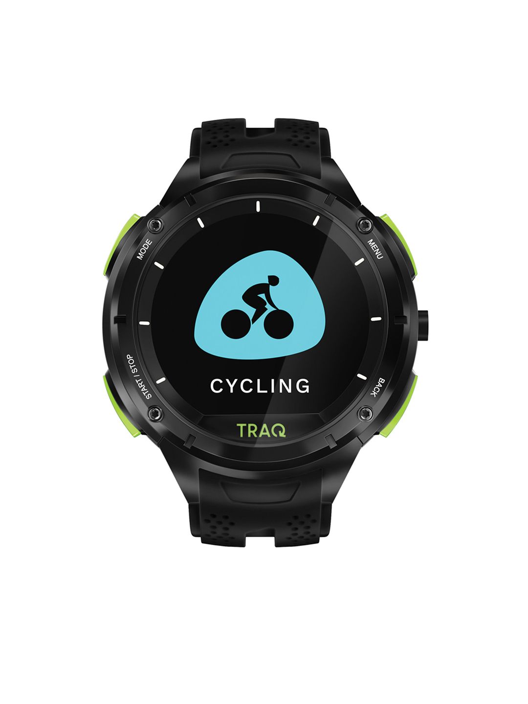 TRAQ Unisex Black & Grey Cardio Running & Cycling GPS Smart Watch 75001PP01 Price in India