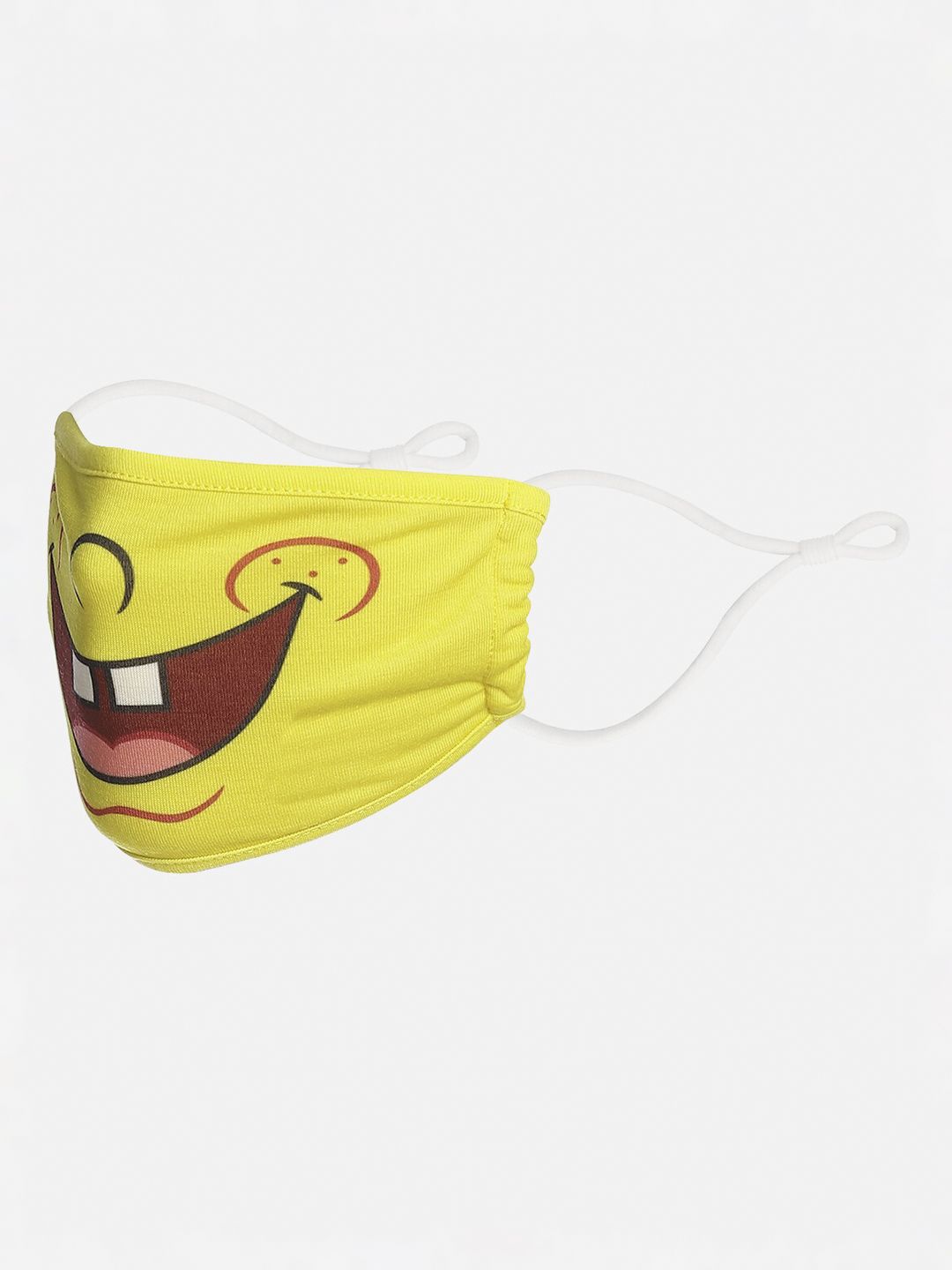Free Authority Women Yellow & Red Printed 2-Ply Reusable Cloth Mask Price in India