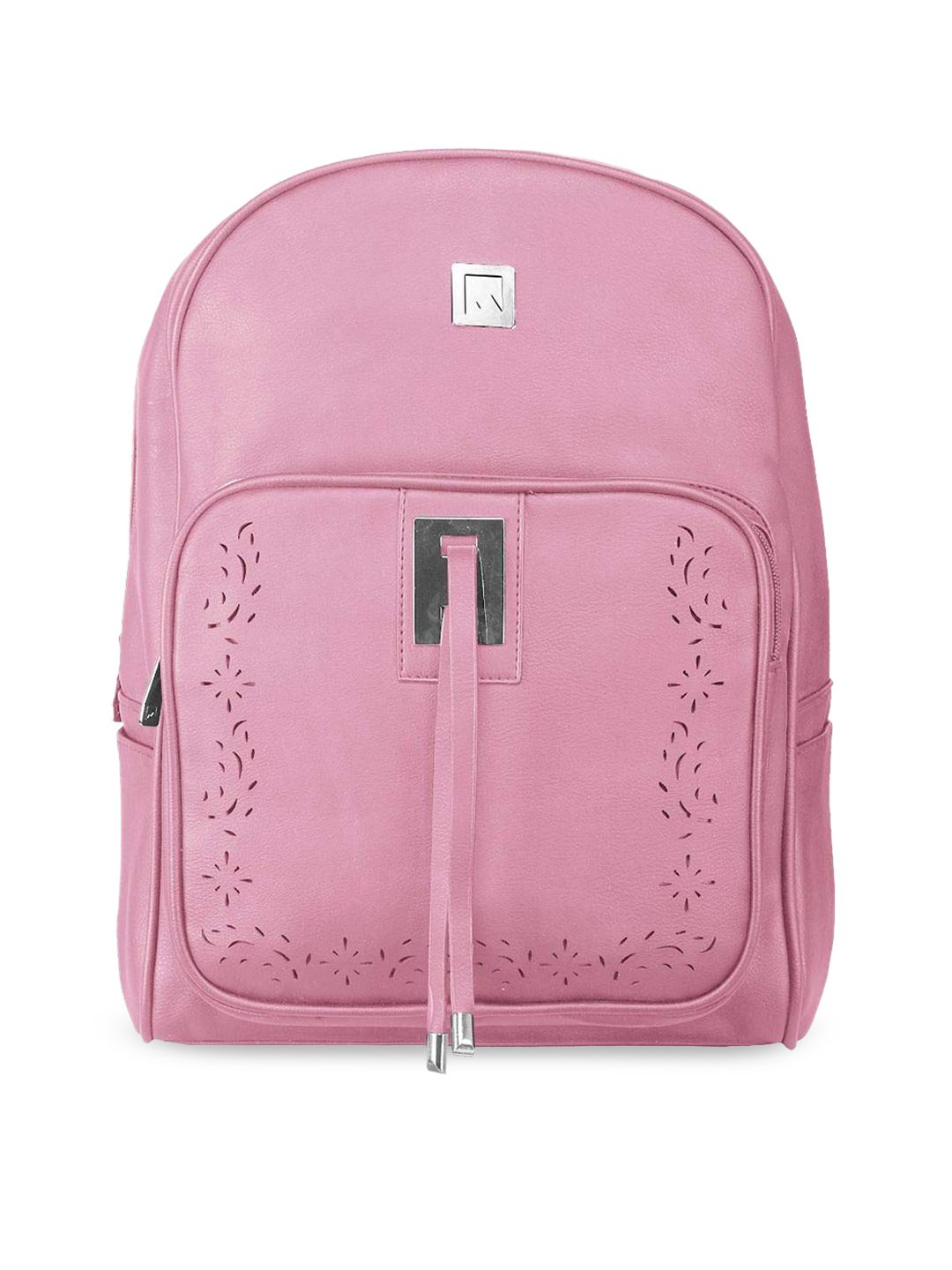 Mounthood Women Pink Textured Backpack Price in India