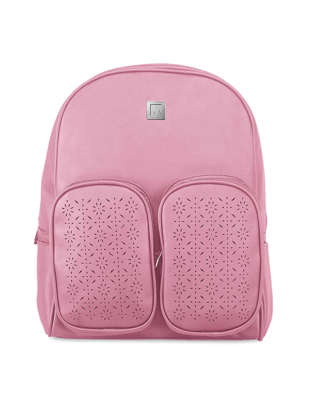 Mounthood Women Pink Textured Backpack Price in India