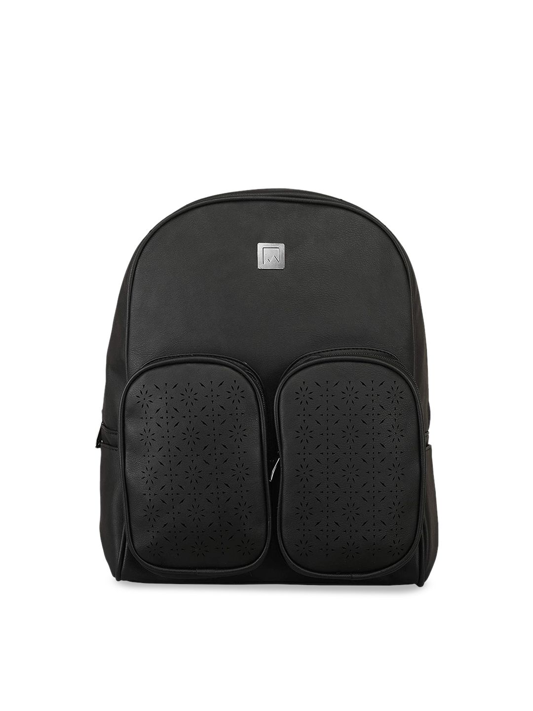 Mounthood Women Black Solid Backpack Price in India