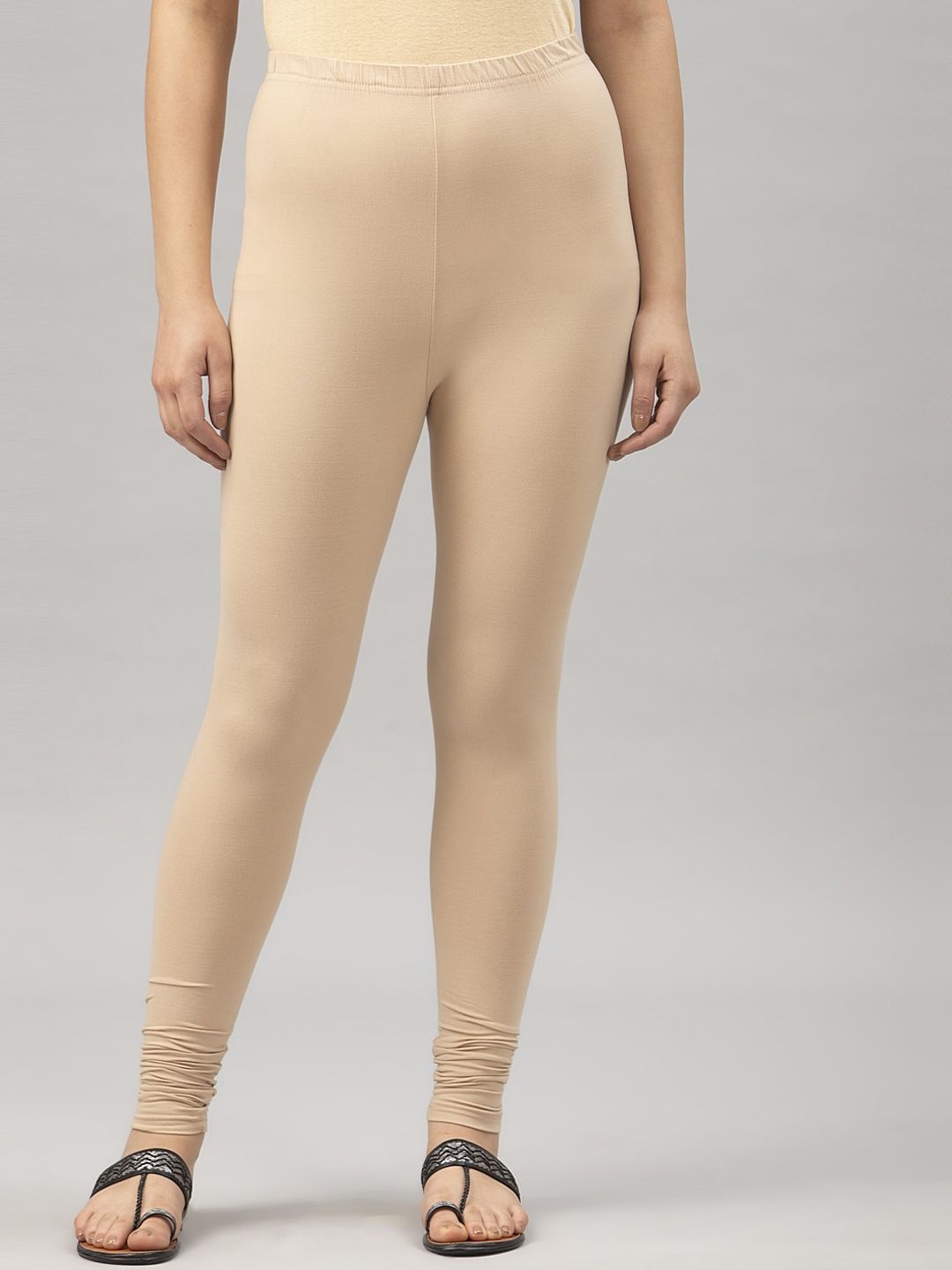 Style Quotient Women Beige Solid Ankle-Length Leggings Price in India
