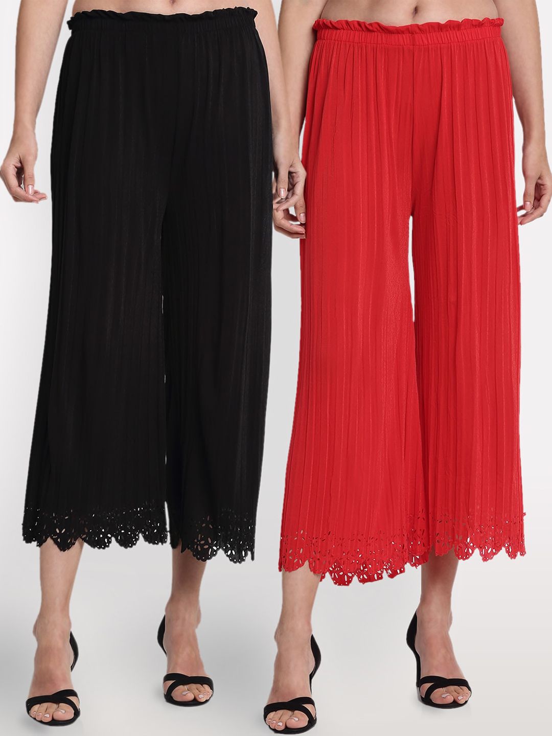 NEUDIS Women Black Regular Fit Solid Culottes