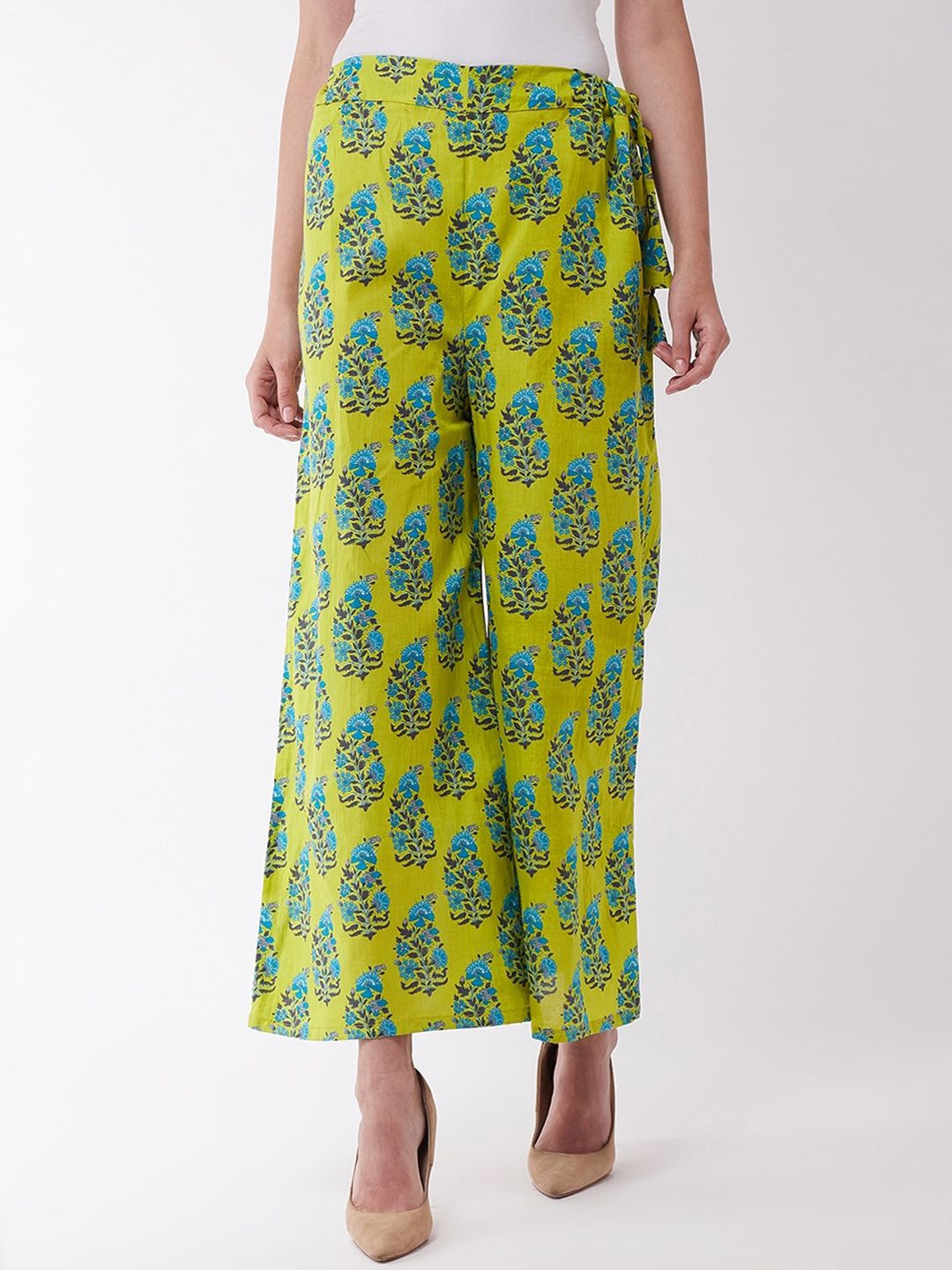 InWeave Women Lime Green Printed Price in India