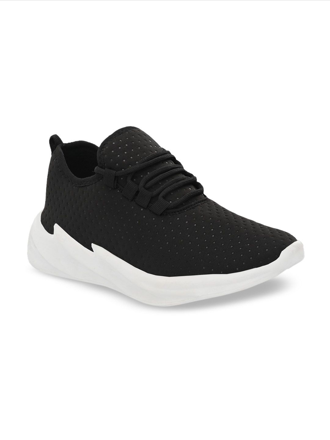 mr.wonker Men Black Canvas Running Shoes