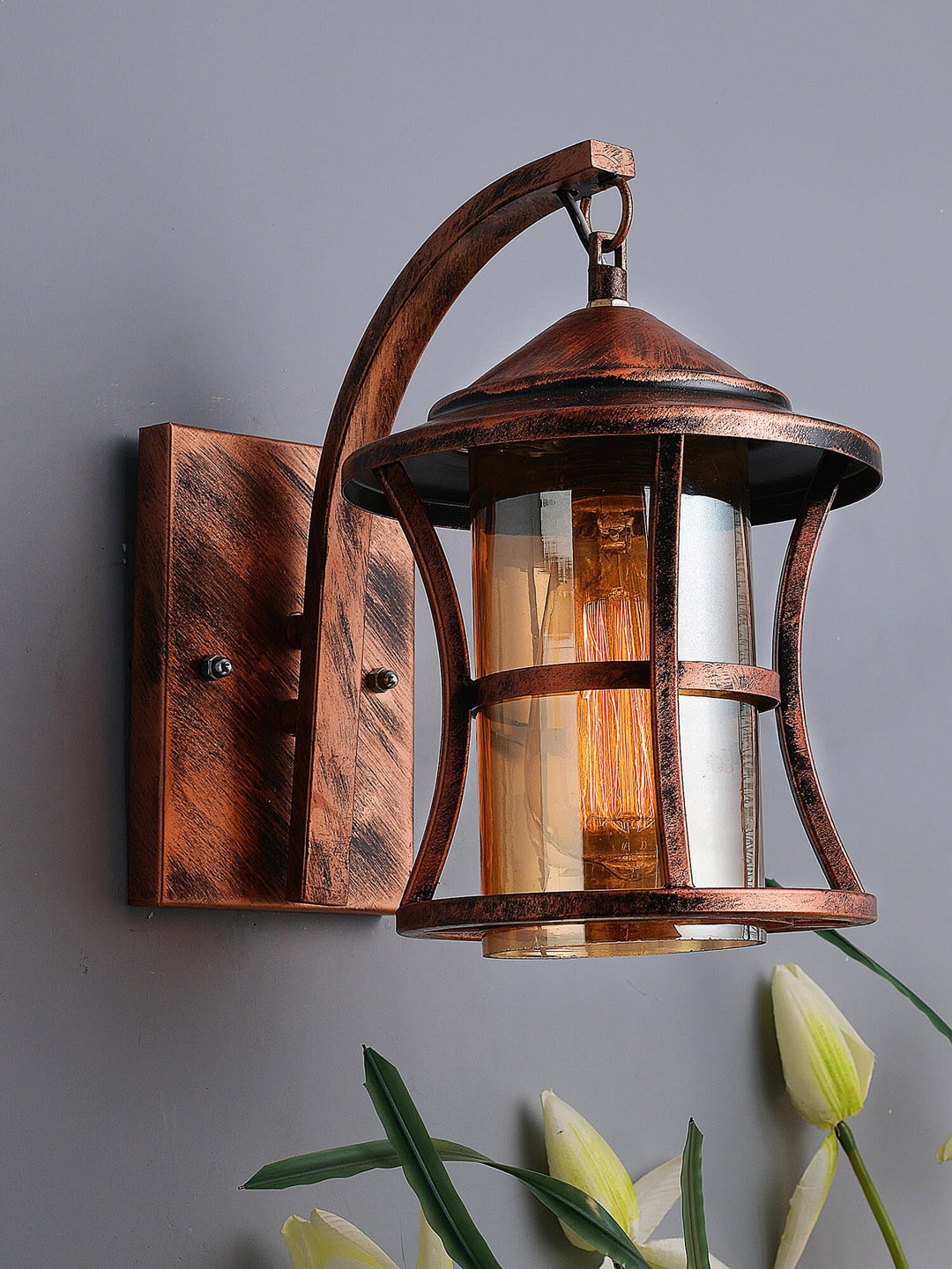 Homesake Bronze-Toned Solid Classic Country Pendant Light Price in India