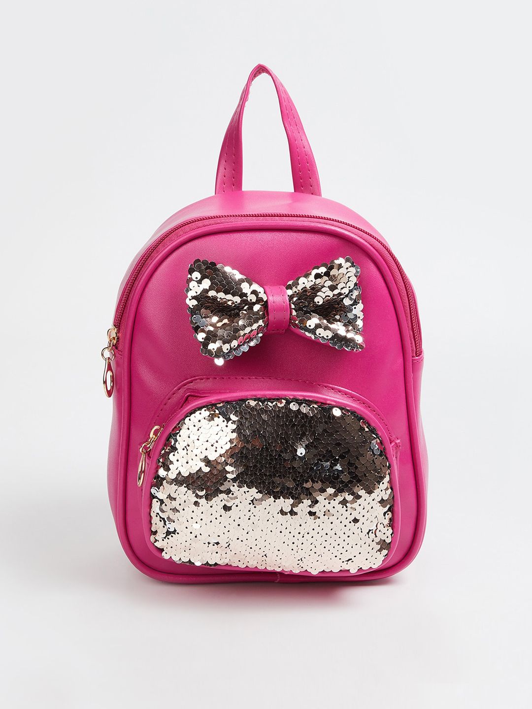 Ginger by Lifestyle Women Pink Embellished Backpack Price in India