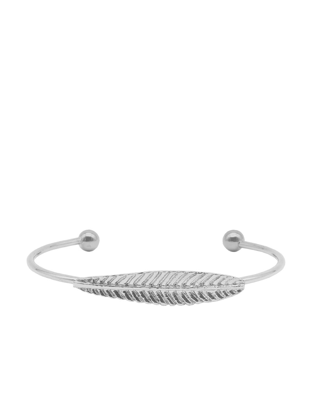 JOKER & WITCH Women Silver-Plated Single Leaf Bracelet Price in India