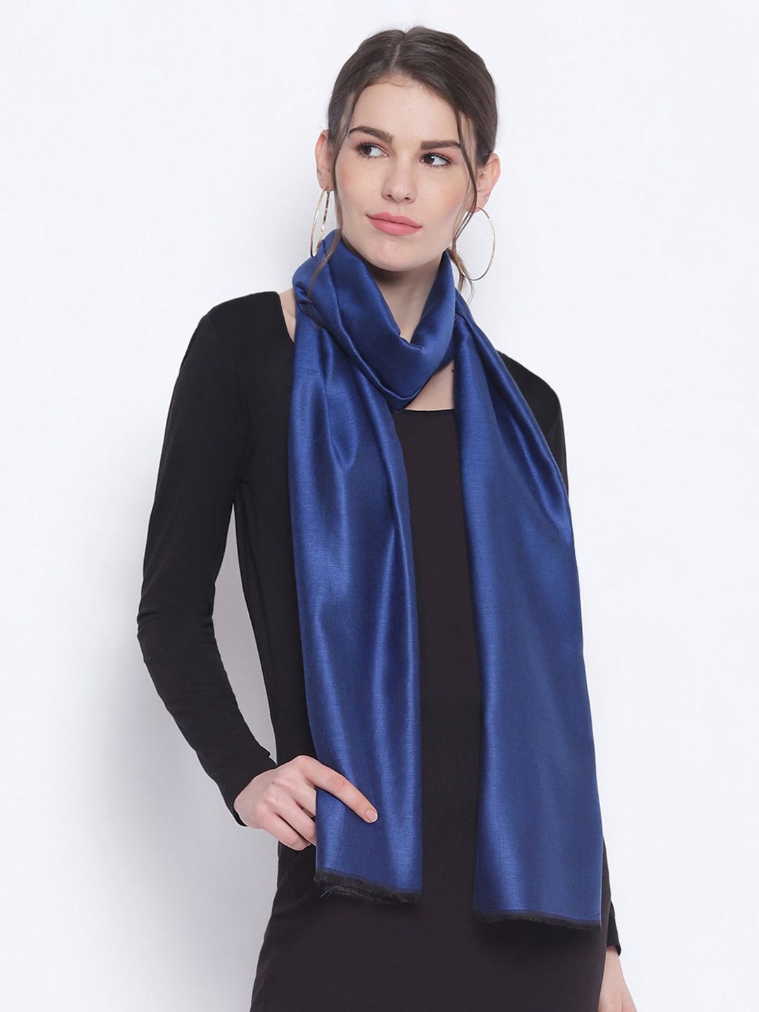 Tossido Women Blue Solid Stole Price in India