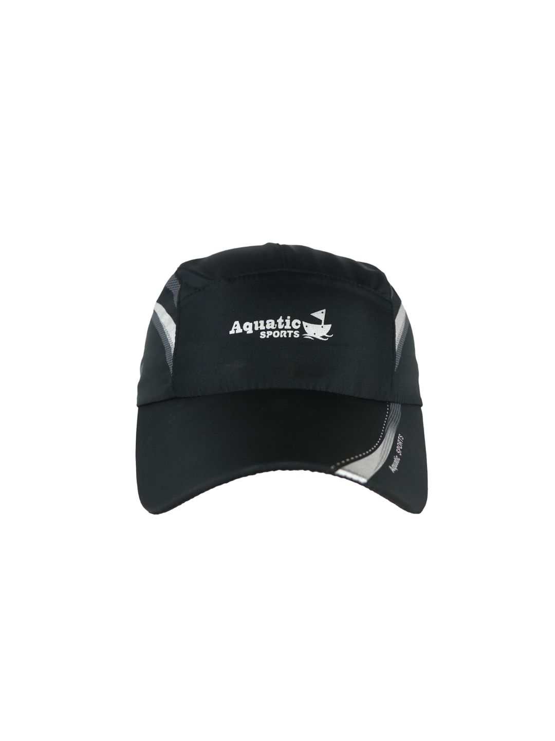 iSWEVEN Unisex Black & White Printed Snapback Cap Price in India