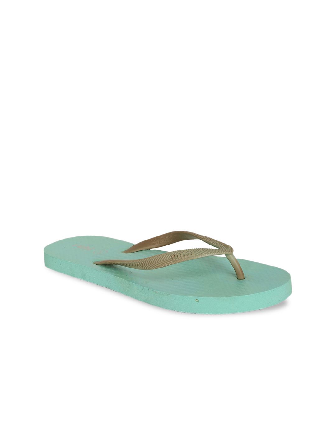 rubi Women Green Solid Thong Flip-Flops Price in India