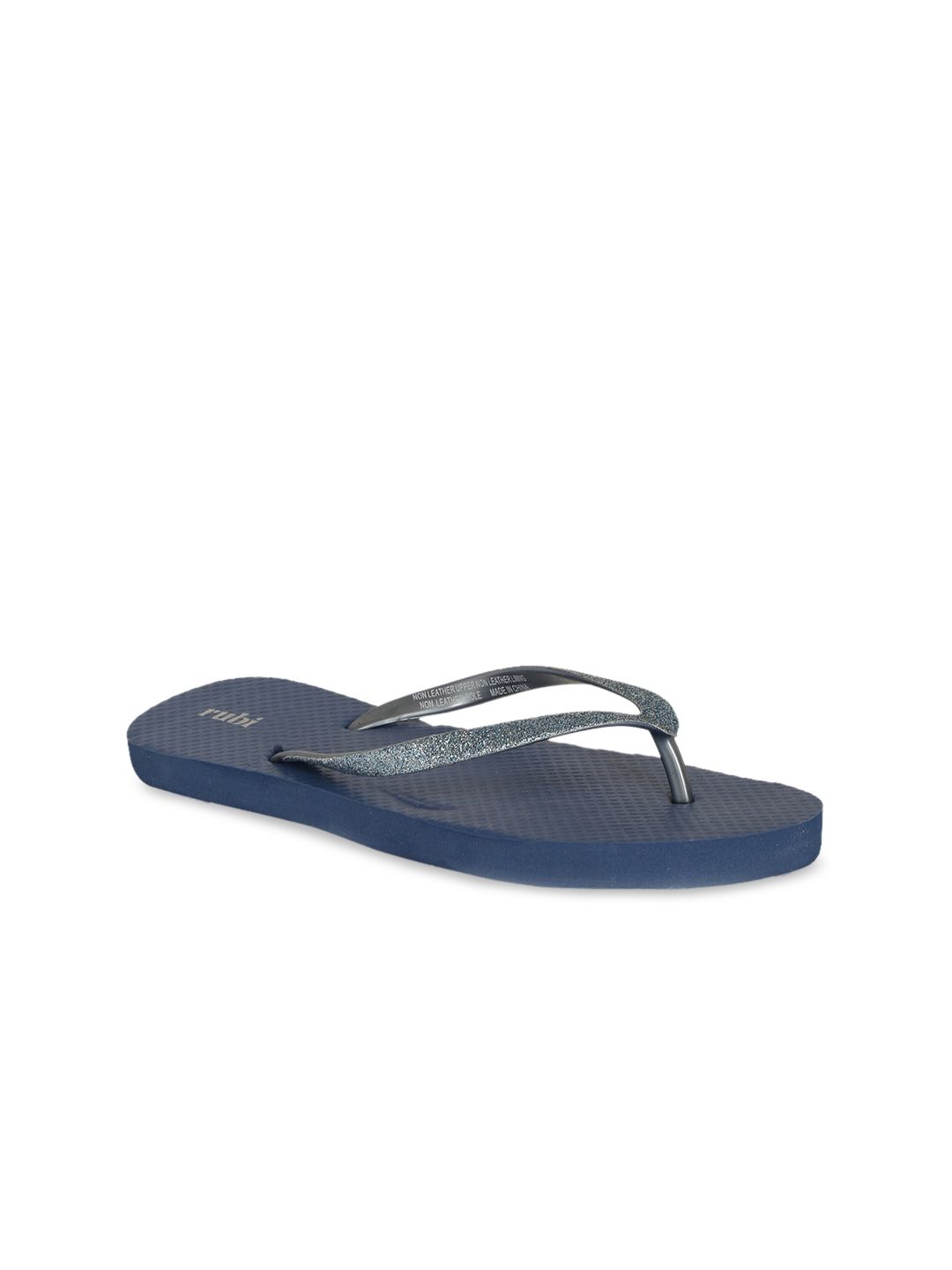 rubi Women Blue Solid Thong Flip-Flops Price in India