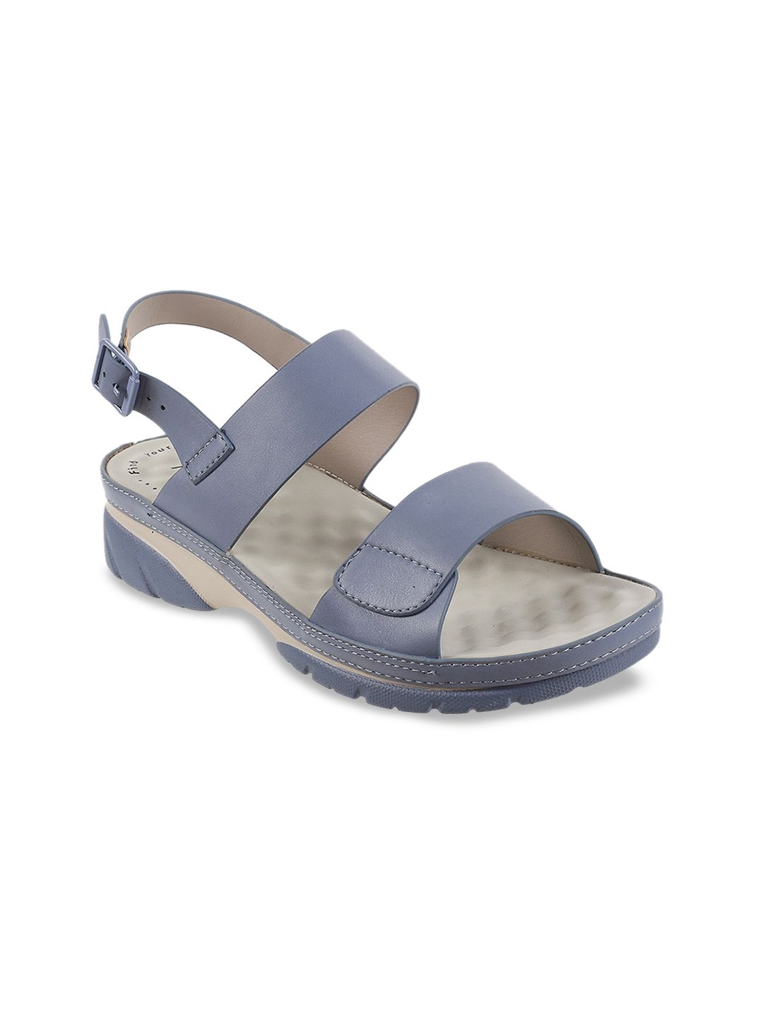 Metro Women Blue Solid Wedges Price in India