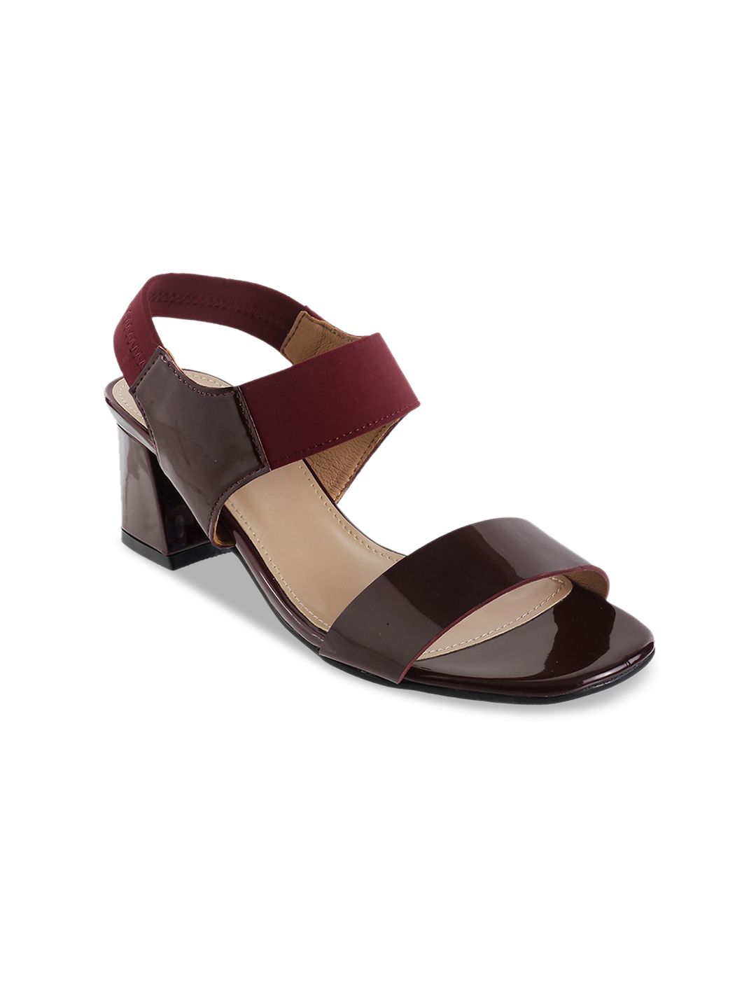 Metro Women Maroon Solid Heels Price in India