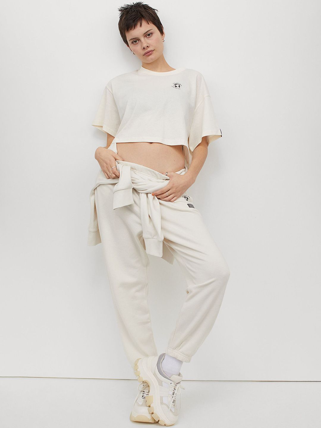 H&M Women White Joggers