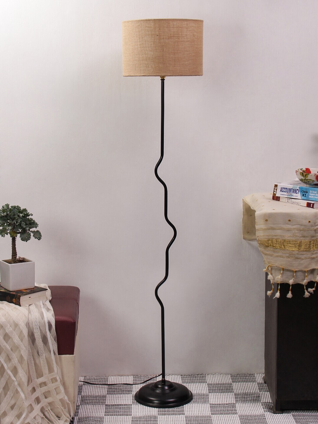Devansh Beige Solid Jute Novelty Lamp Price in India
