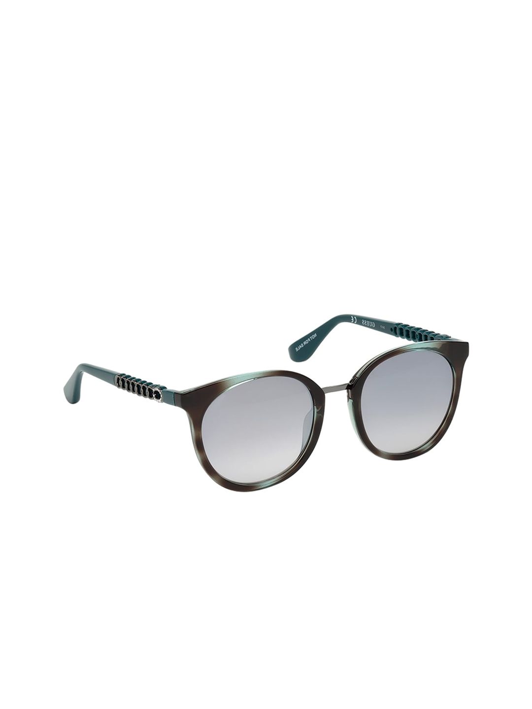 Guess Women Round Sunglasses GU7544-S 52 98B-Grey Price in India