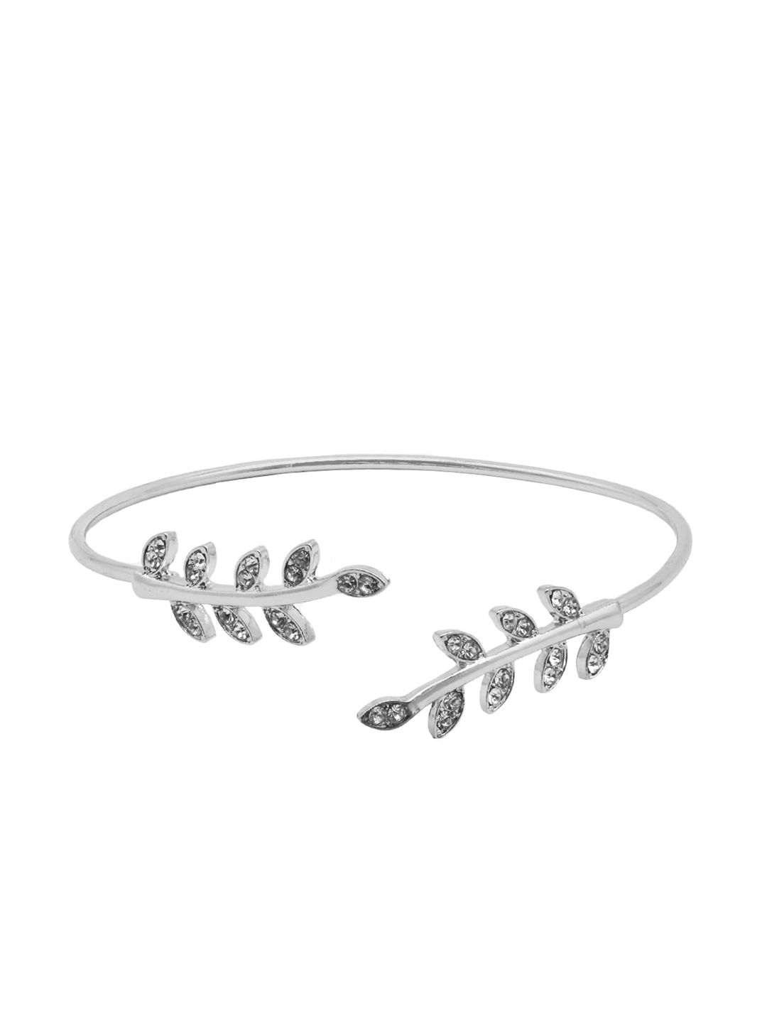 JOKER & WITCH Silver-Toned Grecian Leaves Bracelet Price in India