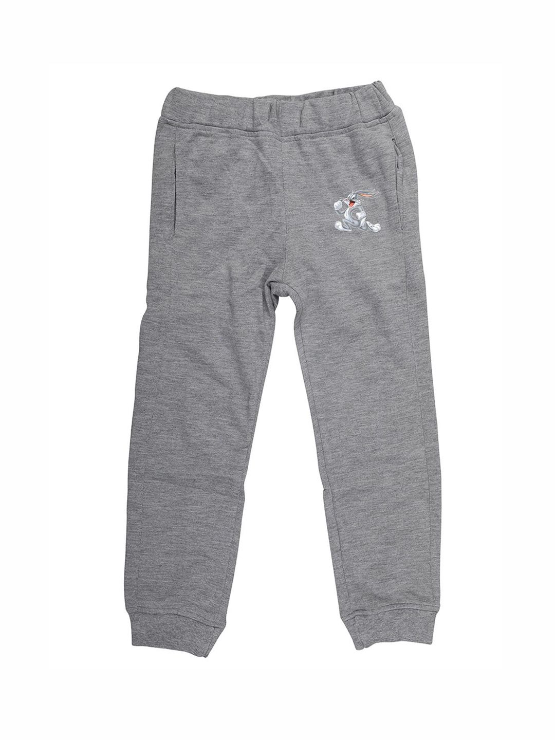 Looney Tunes Boys Grey Solid Joggers