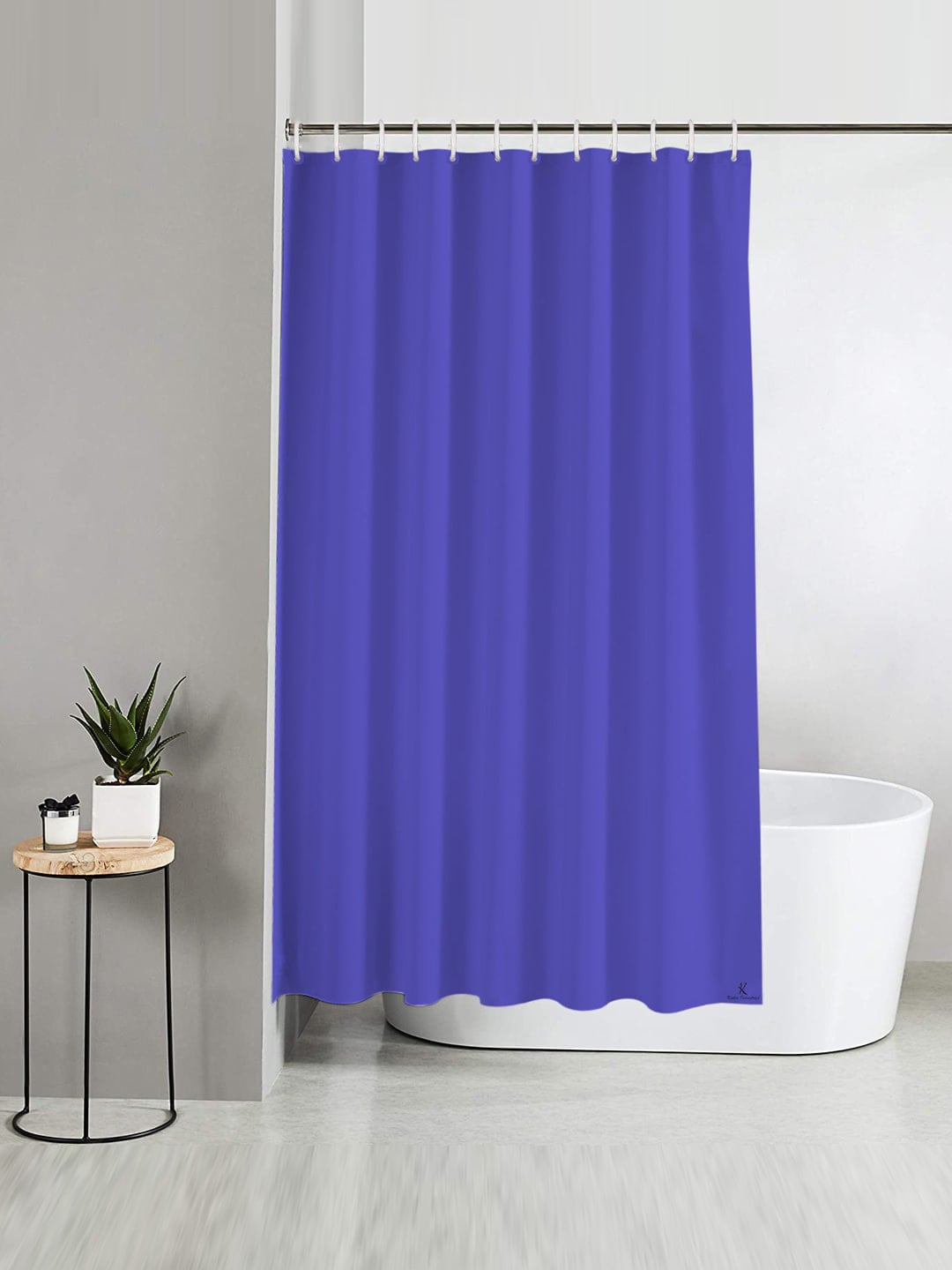 Kuber Industries Purple Solid Heavy Duty Shower Curtain Price in India