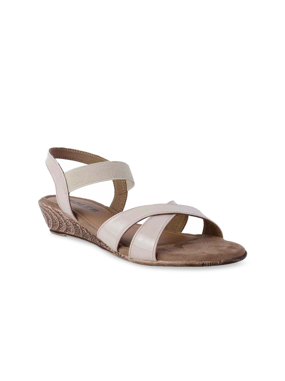 SOLES Women Beige Solid Wedges Price in India