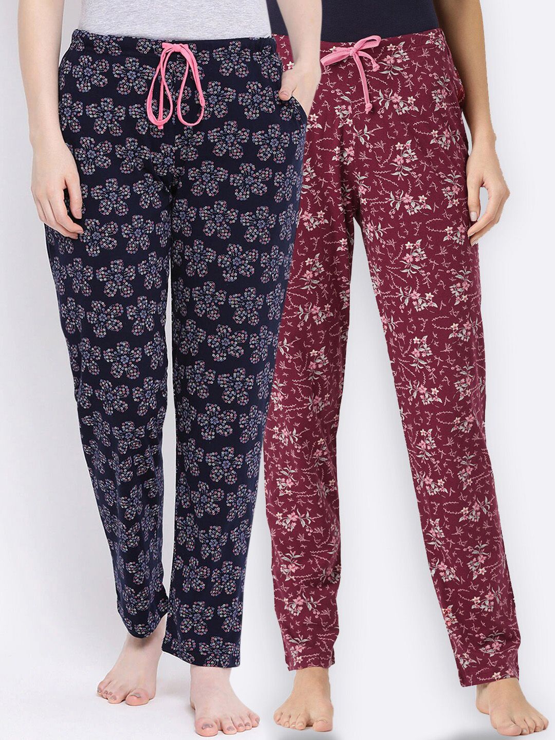 Kanvin Women Pack Of 2 Printed Lounge Pants Price in India