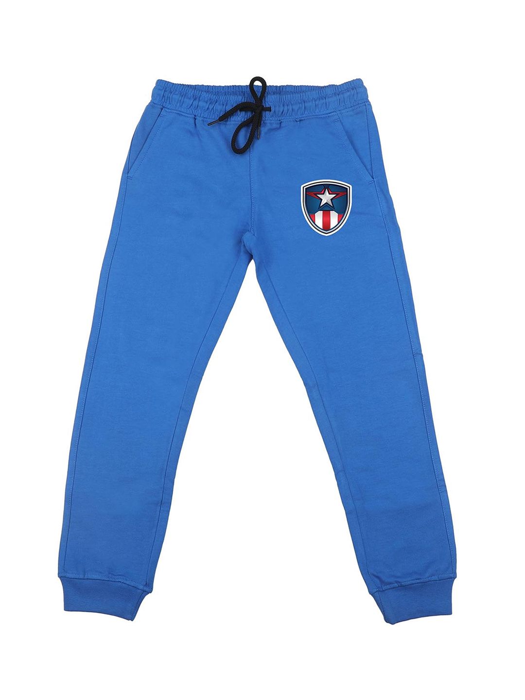 Marvel by Wear Your Mind Boys Blue Solid Straight-Fit Joggers